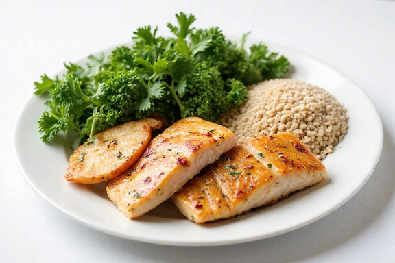 Piatto sano con verdure e proteine